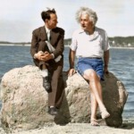 Einstein at the beach, 1939 (1)