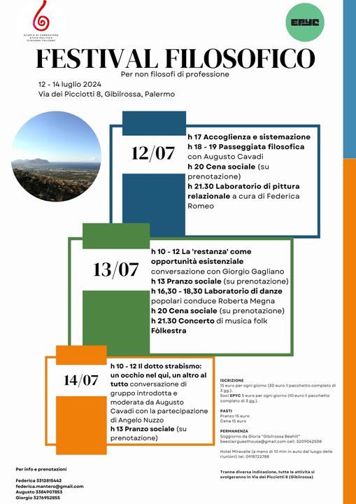 Festival Filosofico per non filosofi, 12-14 Luglio 2024