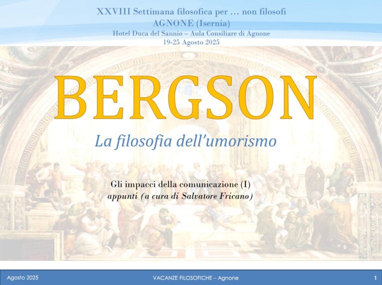S. Fricano: Bergson, la filosofia dell’umorismo