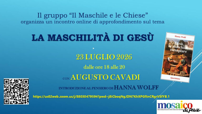 CAVADI: La maschilità di Gesù, conversazione online